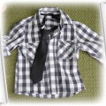 Koszula biało czarna krawat 9 12m