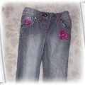Spodnie dżinsowe jeansowe szare serca cekiny