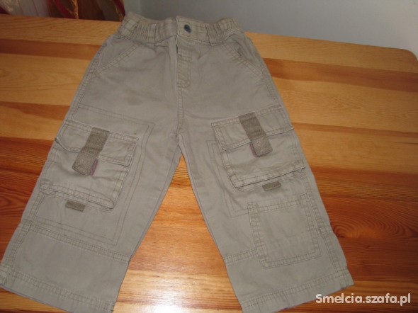 Beżowe spodnie jeansowe 92 98