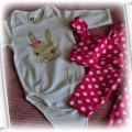 Uroczy komplecik r 56 body spodenki czapeczka
