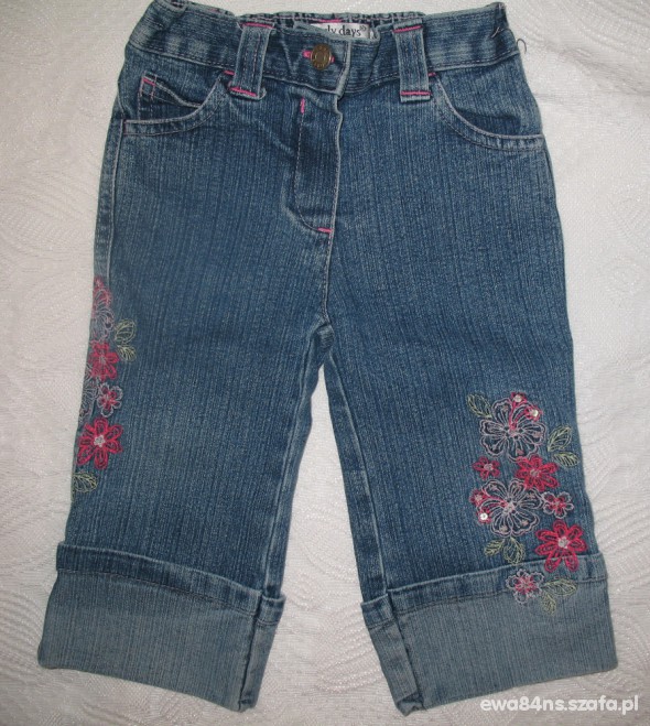 Early Days Spodenki jeans kwiatuszki rozm 80