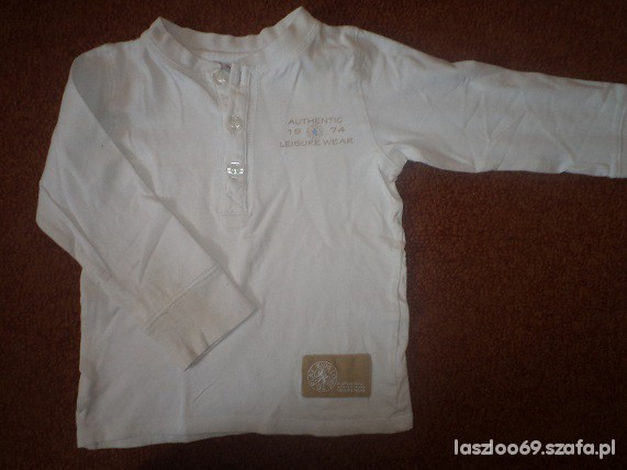 Biała bluzeczka z nadrukiem 98 104