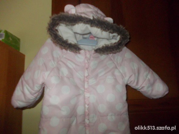 śliczny pudrowy kombinezon roz 80