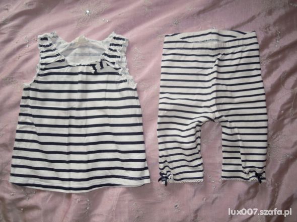 H&M komplecik marynarski styl 74 cm