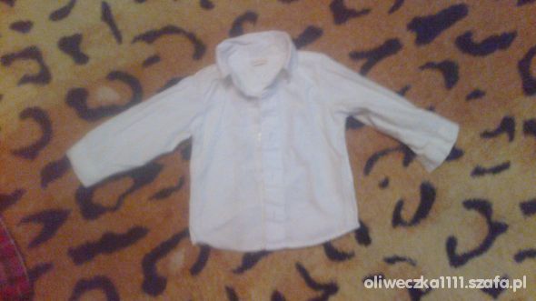 koszula biala dla dziewczynki dopadowana