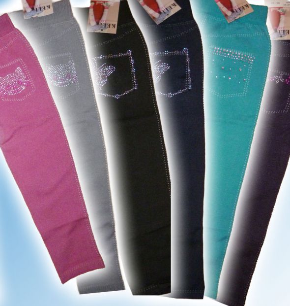 Legginsygetry jak jeans 98 104 7 kolorów