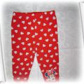 Disney czerwone Legginsy roz 18 24 msc 86 92 cm