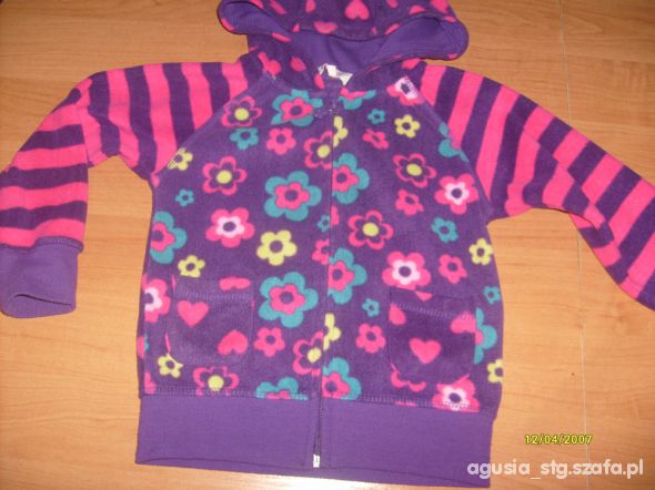 Kolorowa bluza na zamek z kapturem od Girl2girl