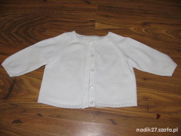 Cudny biały sweterek Mothercare 62 68 tanio