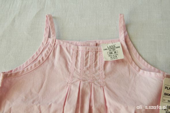 NOWA urocza różowa bluzeczka top H&M 68 3do6m