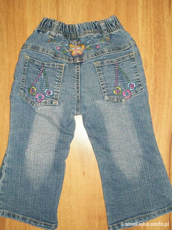 Spodnie haftowana jeans roz 86