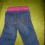 jeansowe spodnie cherokee z różową gumą 92