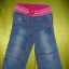 jeansowe spodnie cherokee z różową gumą 92