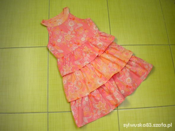 Różowa sukienka na lato 92 cm jak nowa