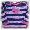 BLUEZOO 98 BLUZECZKA W PASKI TRUSKAWKA ŚLICZNA