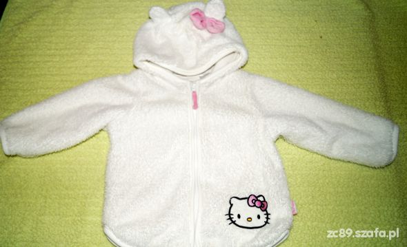 Hello Kitty Bluza misiowa z uszami i kokardką r 80