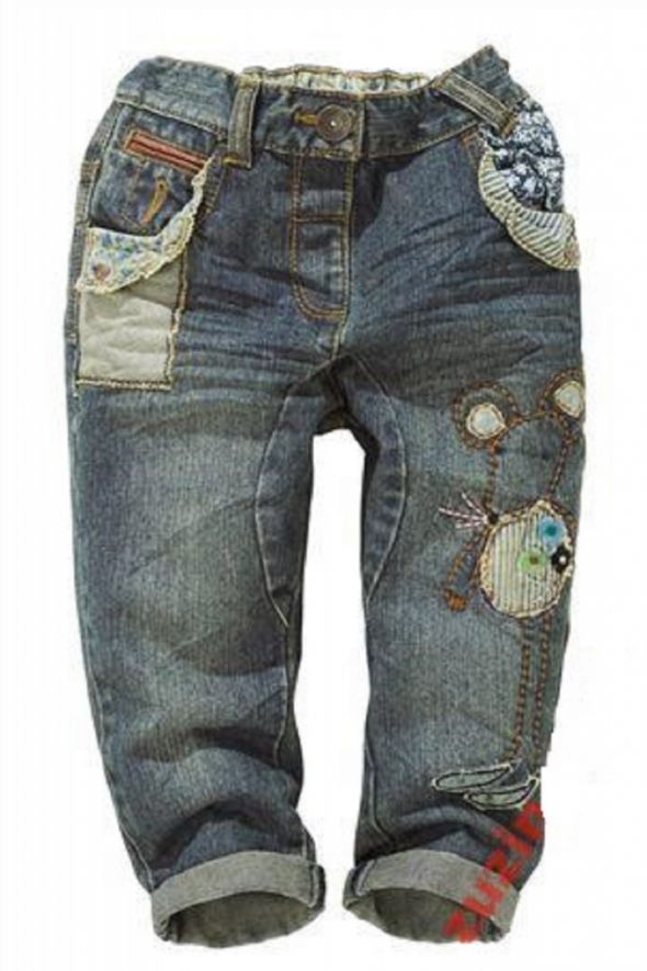 NEXT SPODNIE JEANS MYSZKA 2 3 lata