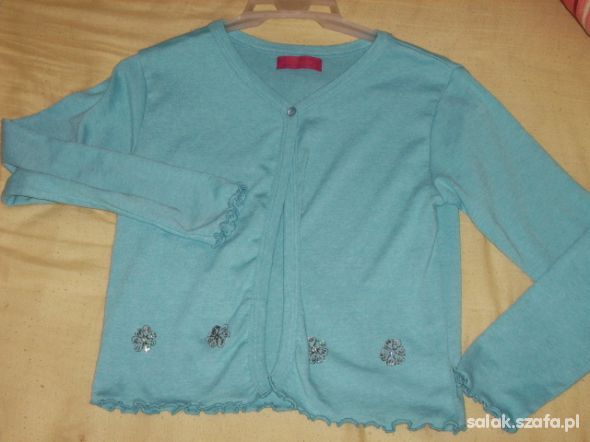 Śliczny błękitny sweterek 134 140
