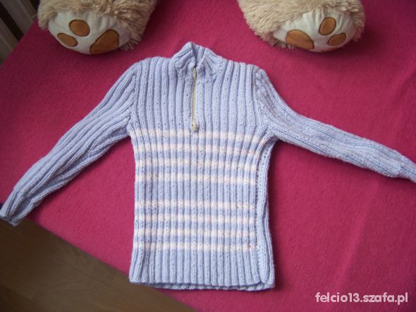 sweterek zrobiony na drutach super