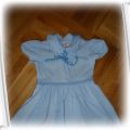 Sukienka niebieska bufki 104 110