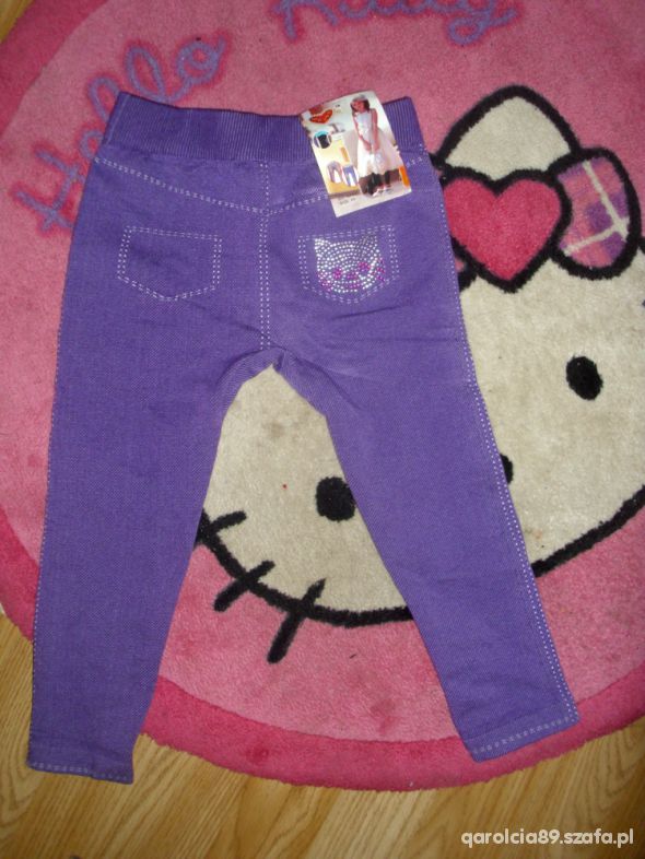 nowe legginsy tregginsy hello kitty