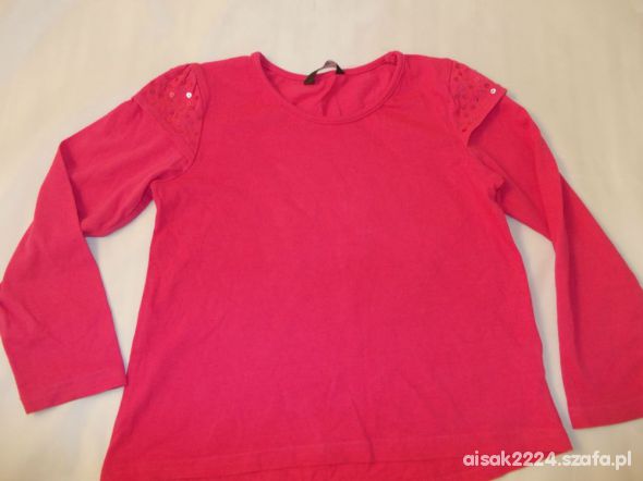 Różowa bluzka George cekiny długi rękaw 110 116