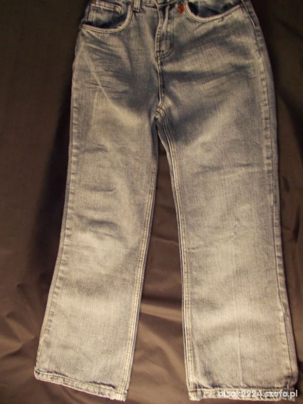 Spodnie jeansy Dżinsy jeansu jeansowe 140 flaga