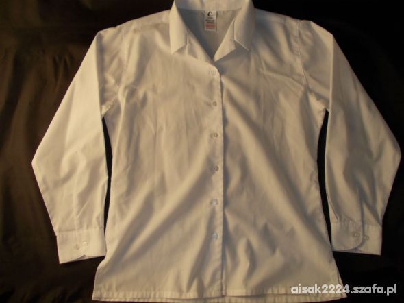 Biała elegancka wizytowa koszula długi rękaw 146