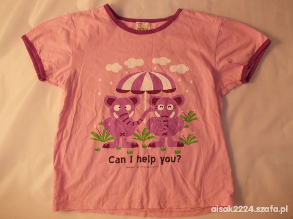 Wesoła koszulka t shirt różowa 140 take it easy WF