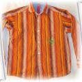 Pomarańczowa koszula w paski długi rękaw Cool 110