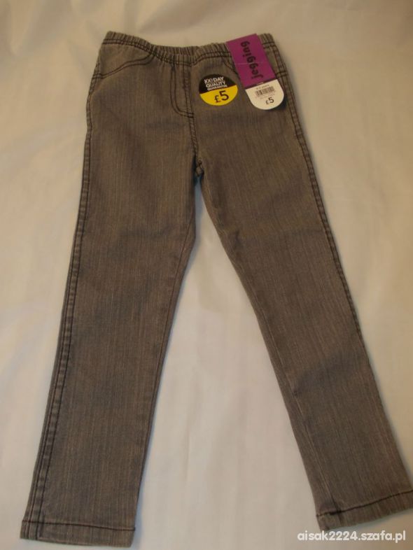 szare siwe jeansy jegginsy spodnie George rurki