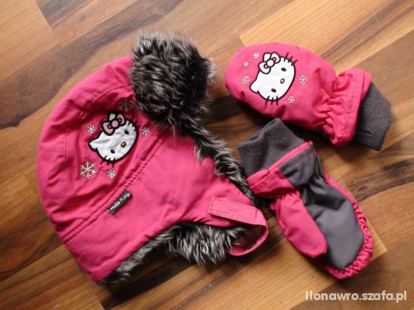 H&M czapka i rękawiczki Hello Kitty