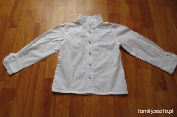 bluzka koszula WÓJCIK 104 biała szkoła