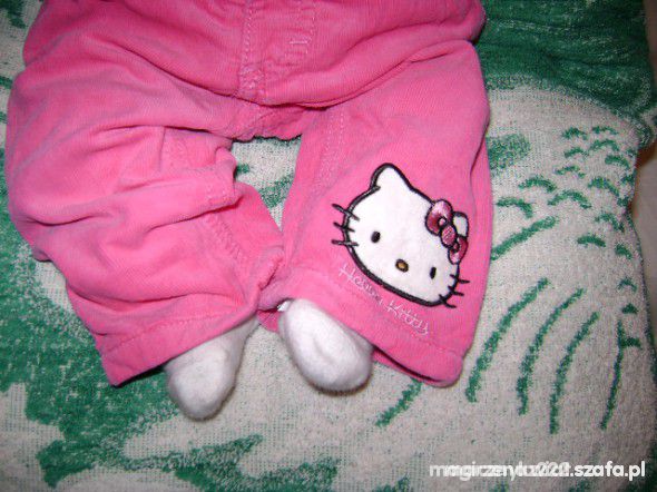 dpodnie HIM hello kitty na jesien 6 9m rozowe