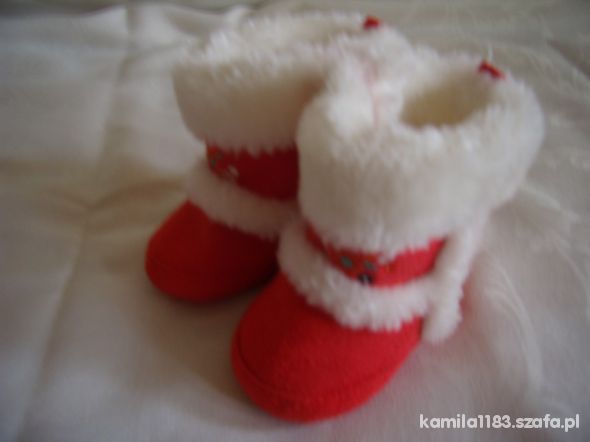 Buciki niemowlęce z futerkiem