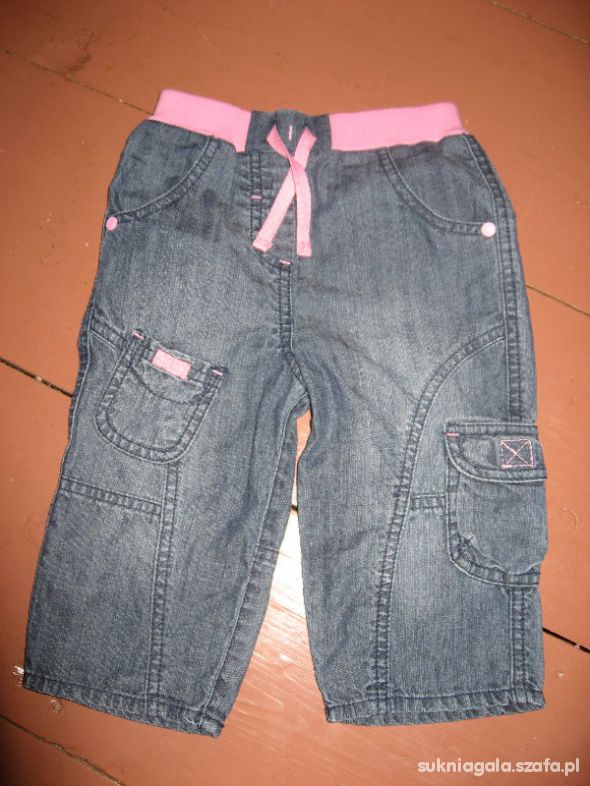 Spodnie dżinsowe bojówki r 74