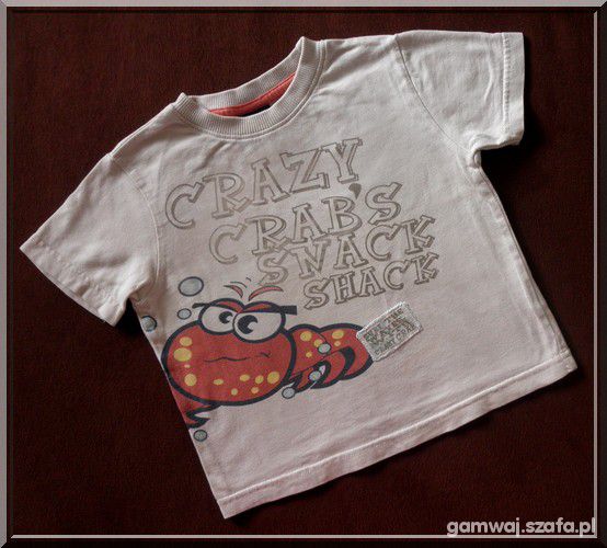 12do18mths CHEROKEE Koszulka Crazy Crab dla Niego
