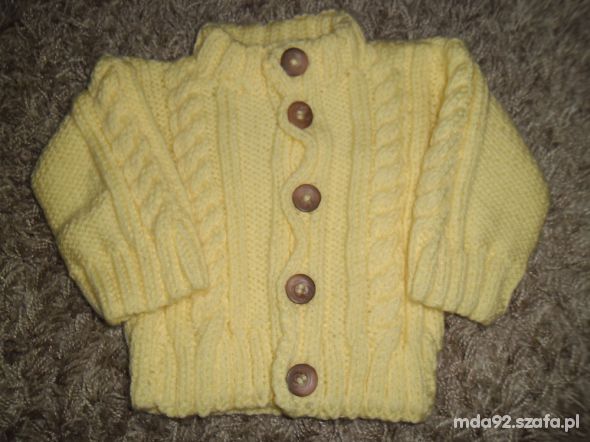 mięsisty żółty sweterek 68cm