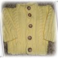 mięsisty żółty sweterek 68cm