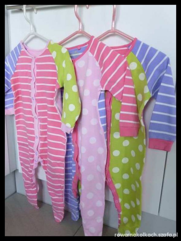 NEXT pajacyki roz 80 wiek 9 12 miesięcy 3 sztuki
