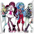 Strój przebranie Monster High 4 rodzaje z peruką