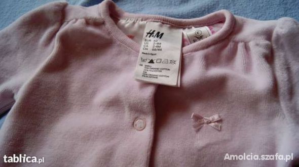 śliczna welurowa bluzeczka rozpinana H&M