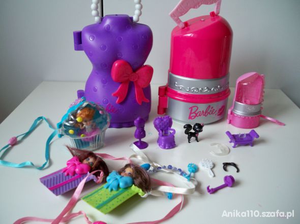 Barbie mini Petites Club domki lalki akcesoria