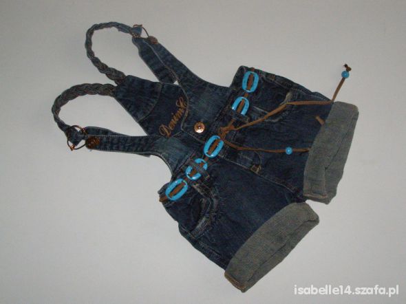 98 110 DENIM JEANSOWE SPODENKI PASEK