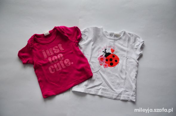 dwa tshirty HM dla dziewczynki