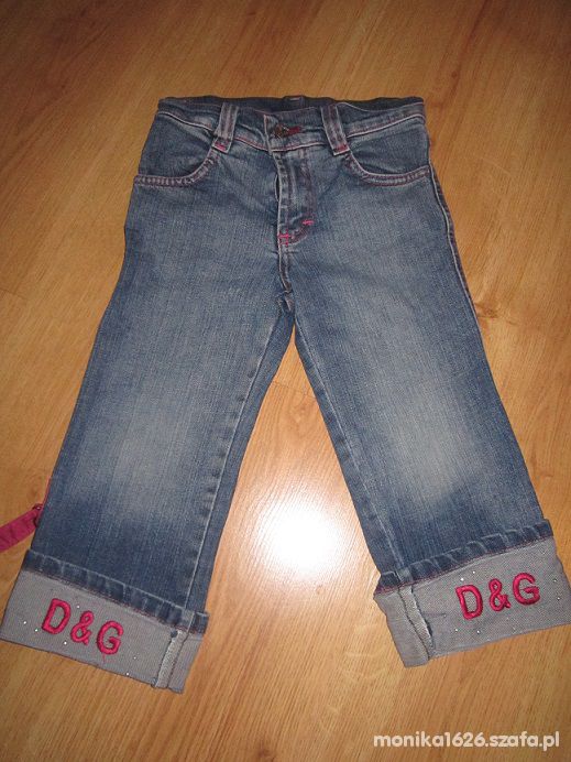 Spodnie jeansowe podwijane rozmiar 104