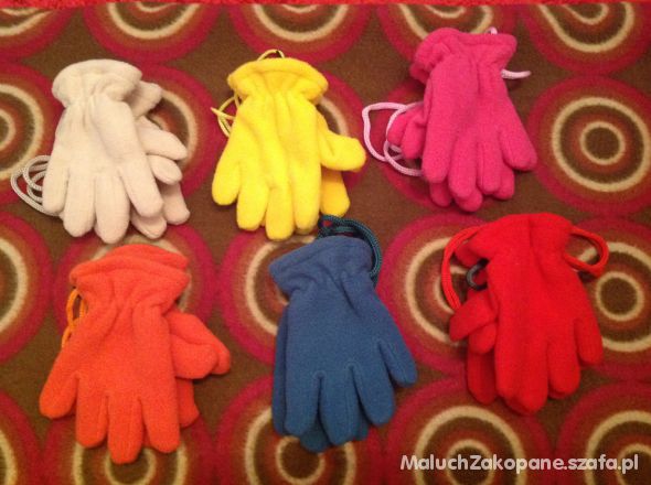 12 do 13 cm NOWE Polarowe Rękawiczki Dziecięce