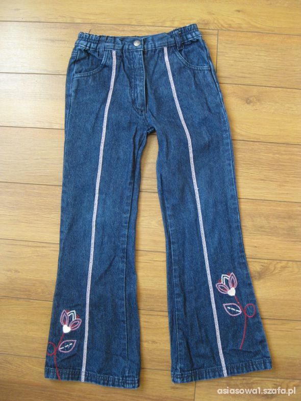 Ciemne jeansy z różowym przeszyciem ADESSA 128