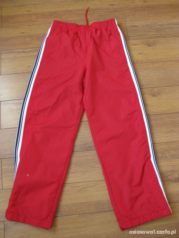 GAP czerwone grube spodnie na polarze 158