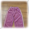Welurowe różowe spodnie dresowe 128